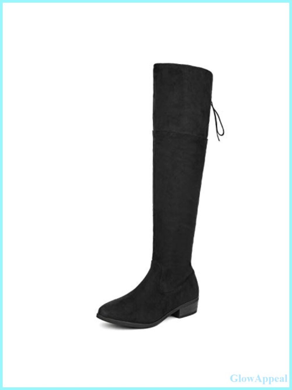 Over the Knee High Riding Boots Faux Suede Pull-On Zip